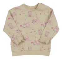 Světlebéžová mikina s kočičkami Topomini