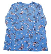 Modrá plyšová pyžamová mikina se Stitchem a Angelou PRIMARK