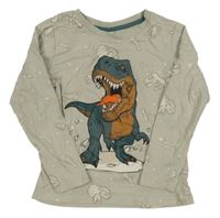 Světlešedé triko s dinosaurem dopodopo