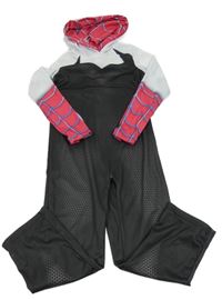Kostým - Černo-bílo-červený overal s kapucí - Spider-man MARVEL