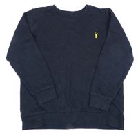 Tmavomodrá mikina s nášivkou Next