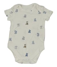 Bílé body se zvířátky little nutmeg