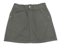 Tmavošedá paper bag riflová sukně H&M