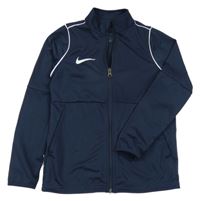 Tmavomodrá funkční sportovní propínací mikina s logem Nike