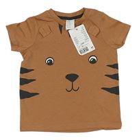 Skořicové tričko s tygrem H&M