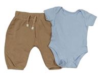 2set - Hnědé tepláky + světlemodré body George