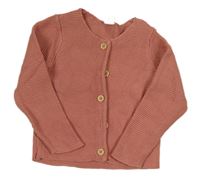 Starorůžový propínací svetr H&M
