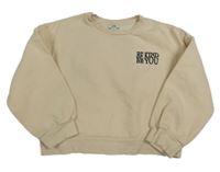 Béžová oversize mikina s nápisem zn. River Island