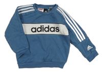 Modro-bílá mikina s logem Adidas