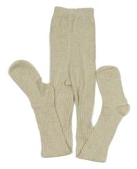 Béžové melírované žebrované punčocháče Primark