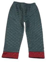 Tmavozelené prošívané tepláky