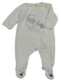 Smetanový prošívaný sametový overal s Púem a Prasátkem C&A