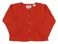 Červený propínací lehký svetr Zara