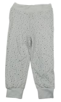 Bílé pyžamové kalhoty s hvězdami Lupilu
