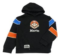 Černo-modro-červená mikina s Mariem a kapucí Primark