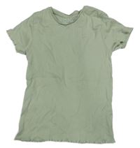 Světlezelené žebrované crop tričko Primark