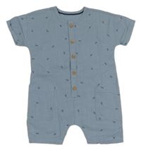 Modrý kraťasový overal s kotvami George