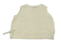 Krémová svetrová vesta s mašlemi F&F