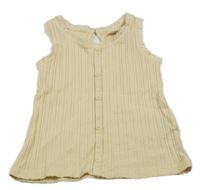 Béžový žebrovaný top s knoflíky So Cute