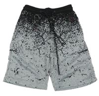 Šedo-černé skvrnité kraťasy