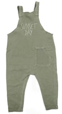 Zelenošedé laclové tepláky s nápisem Zara