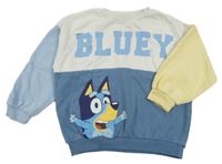 Smetanovo-modro-žlutá mikina s Bluey