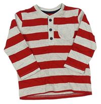 Červeno-béžové pruhované triko George