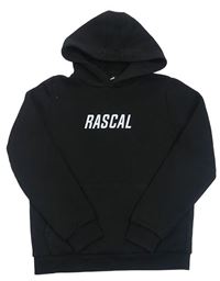 Černá mikina s logem a kapucí Rascal
