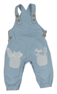 Světlemodré laclové tepláky s medvědy Mothercare