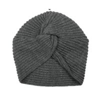 Nové - tmavošedá pletená turbanová čepice H&M