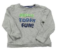 Šedá melírovaná mikina s nápisem Pep&Co.