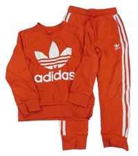 2 set - Červená mikina s logem + tepláky Adidas