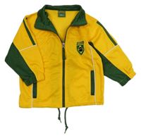 Žluto-zelená sportovní propínací mikina - Brasil