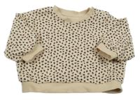 Béžovo-černá vzorovaná mikina George