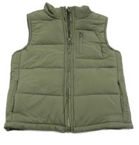 Khaki šusťáková zateplená vesta F&F