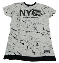 Bílo-černé vzorované tričko s nápisem Primark