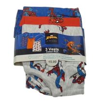 Nové - 3x modro-šedo-červený nátělník se Spidermanem Marvel