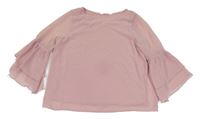 Starorůžová šifonová halenka H&M