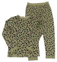 Khaki pyžamo s leopardím vzorem zn. M&S