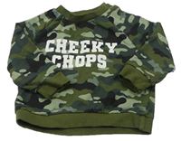 Khaki army mikina s nápisem Nutmeg