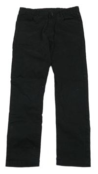 Černé plátěné skinny kalhoty 