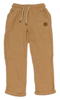 Broskvové mušelínové tepláky 