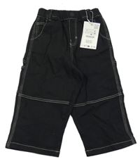 Nové - Černé široké rifle Zara