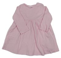 Růžové žebrované šaty Ergee