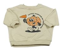 Béžová oversize mikina s dýní Next