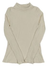 Smetanový žebrovaný rolák C&A