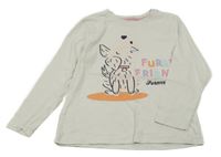 Béžové triko s pejskem Primark