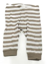 Bílo-hnědé pruhované tepláky H&M