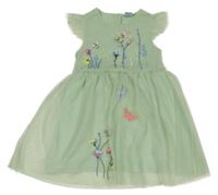 Světlezelené tylové šaty s květy Kiki&Koko