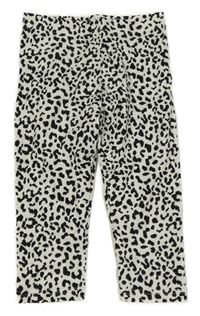 Bílo-černé crop legíny s leopardím vzorem Primark